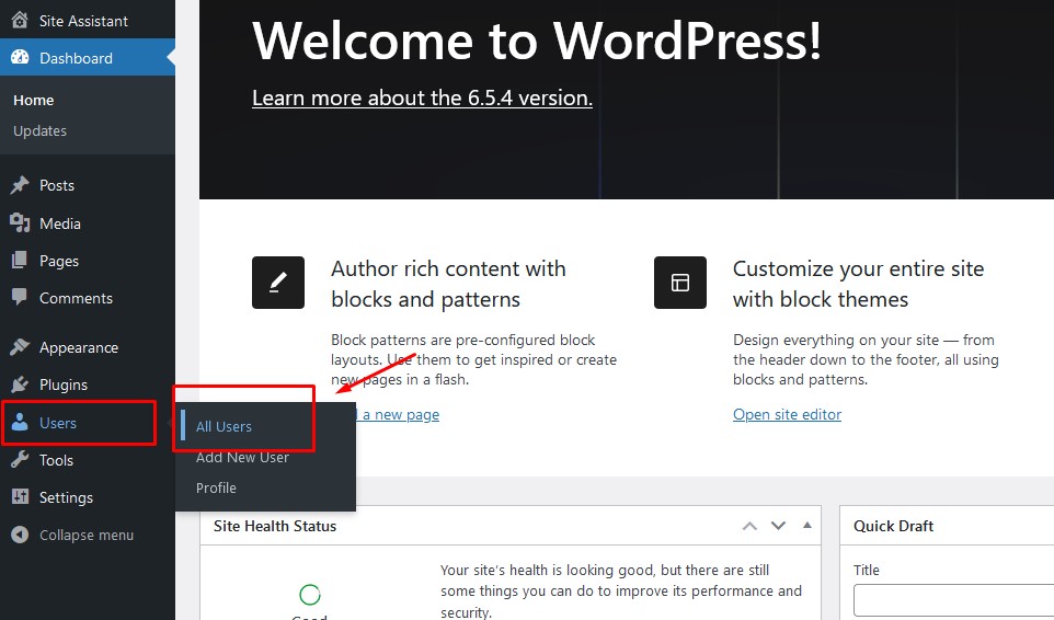Ubah Email Pengguna dari WP Admin