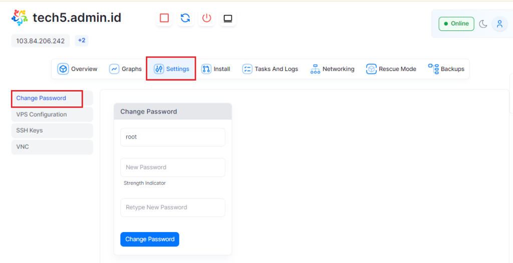 Reset Password Root KVM
