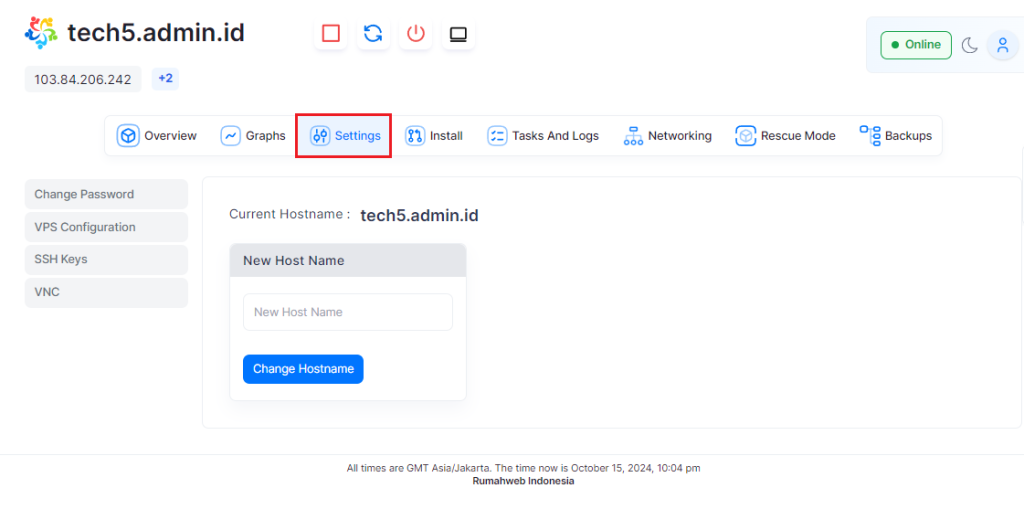 Setting Hostname KVM