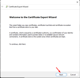 certificate export wizard | Rumahweb Journal