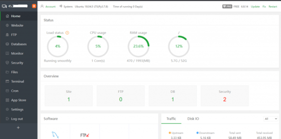dashboard aapanel | Rumahweb Journal