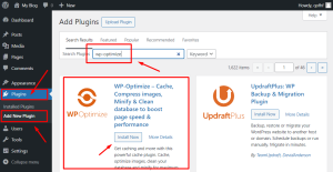 install plugin wp optimize | Rumahweb Journal