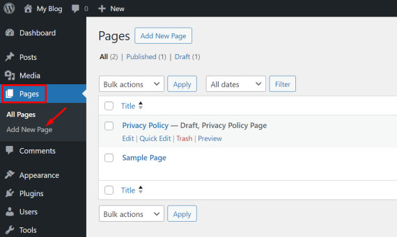 membuat page WordPress | Rumahweb Journal