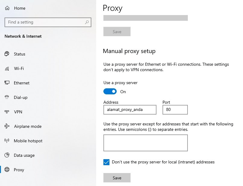 setting proxy di browser chrome | Rumahweb Journal