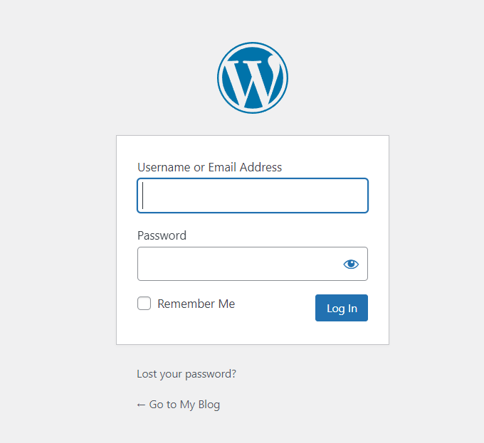 tampilan halaman login dashboard wordpress | Rumahweb Journal