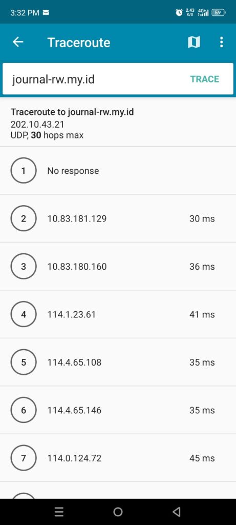 traceroute di android