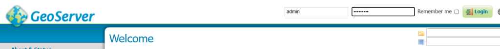 Halaman Login Admin GeoServer