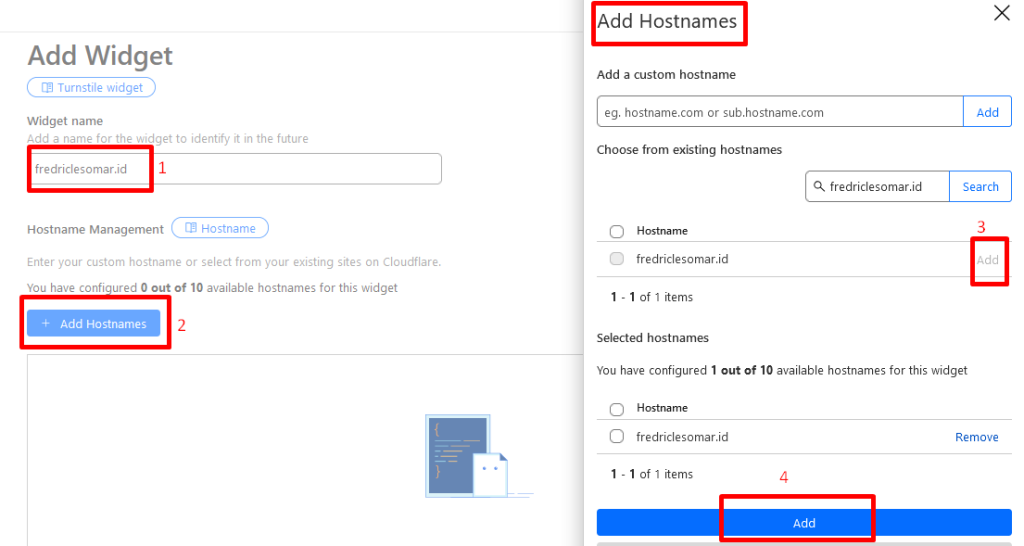 Generate Key Cloudflare Turnstile