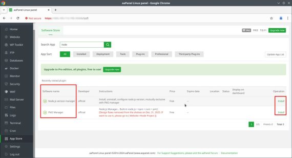 Cara Install NodeJS di aaPanel – Rumahweb Journal
