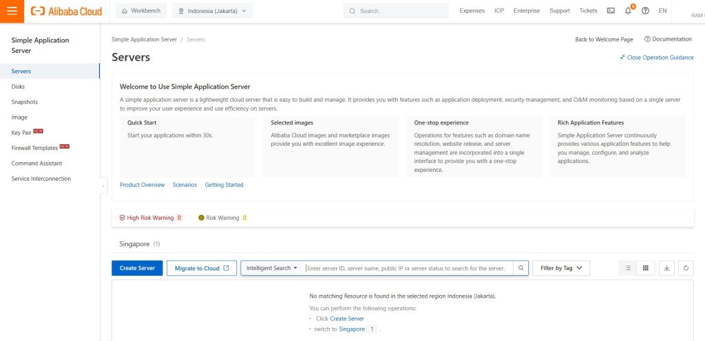 simple application server vps alibaba
