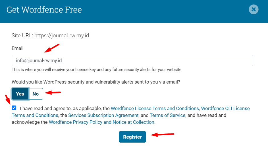 Lengkapi data register | Rumahweb Journal