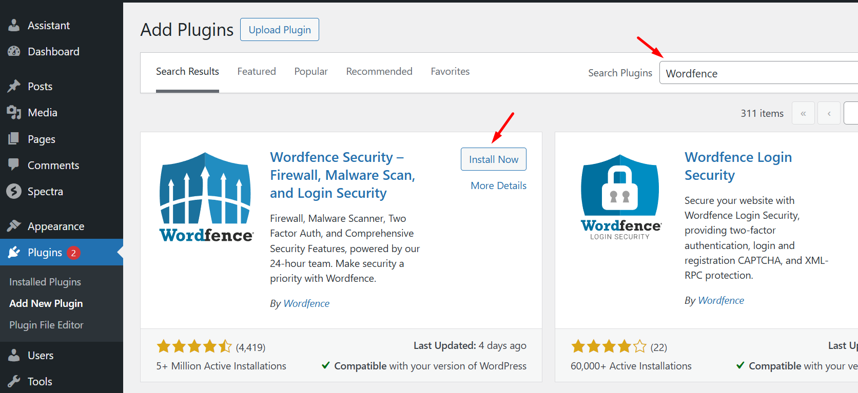 install plugin Wordfence | Rumahweb Journal