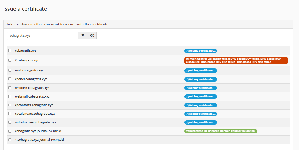 tunggu proses instalasi ssl