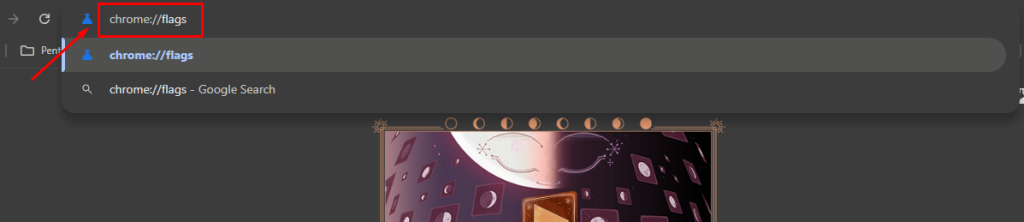 Cara mengakses "chrome://flags" di browser