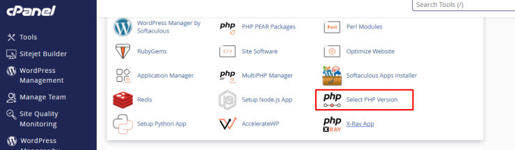 Select PHP Version ekstension | Rumahweb Journal