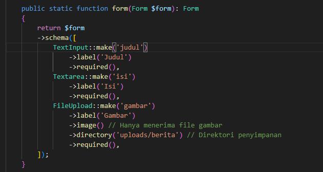 membuat tampilan CRUD laravel