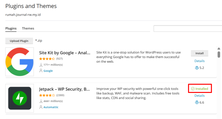 install plugin wordpress selesai | Rumahweb Journal