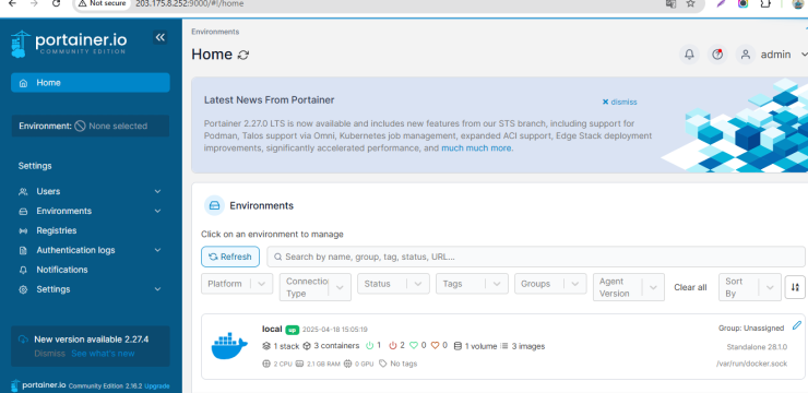 dashboard portainer | Rumahweb Journal