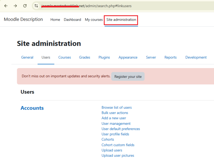 Menu Site Administration | Rumahweb Journal