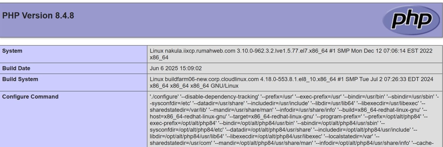 phpinfo | Rumahweb Journal