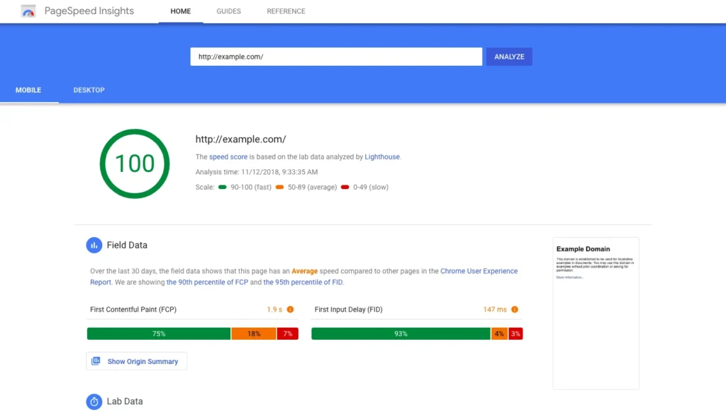 Google PageSpeed Insights - tools pengecekan website lambat