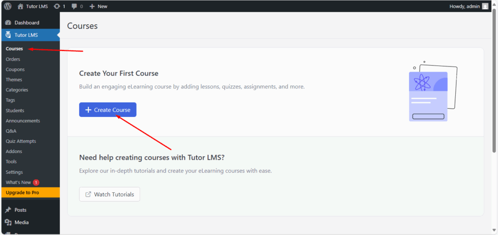 Cara Membuat Website Kursus Online dengan WordPress dengan plugin tutor lms
