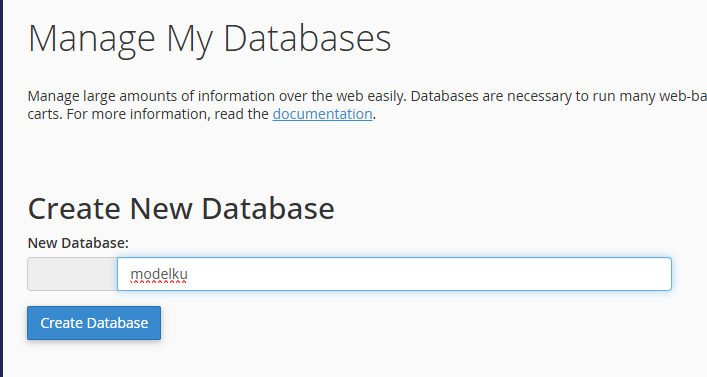 membuat database di cpanel