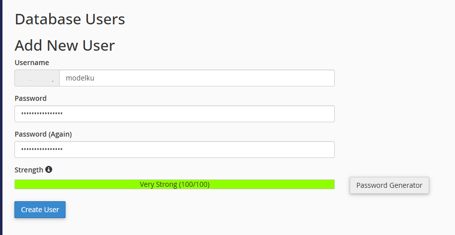 membuat database di cpanel 2