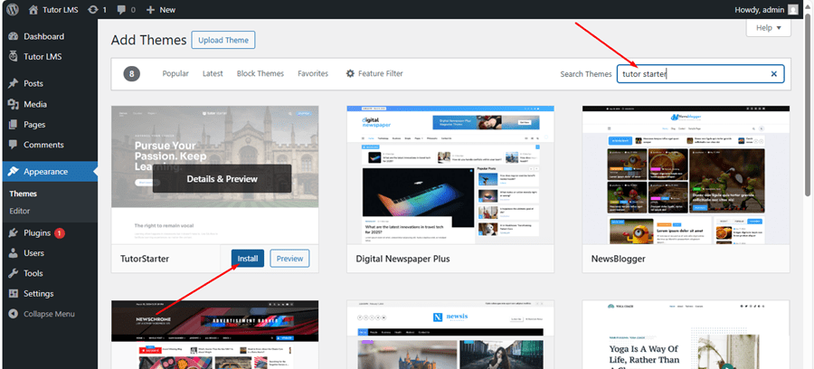 install tutor starter