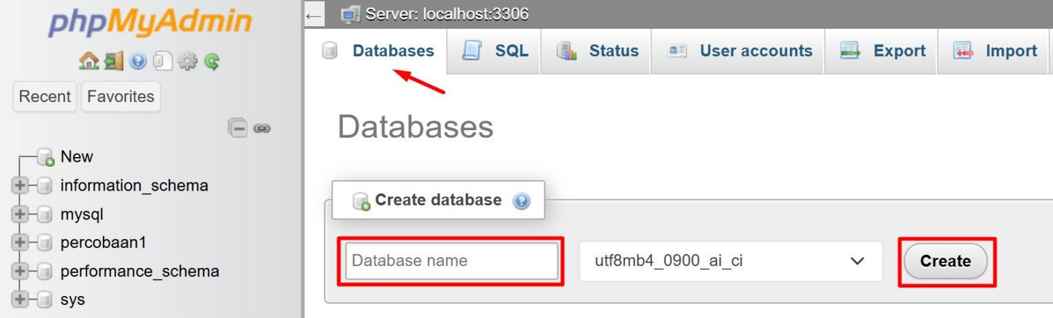 Cara Membuat Database di Laragon Melalui phpMyAdmin