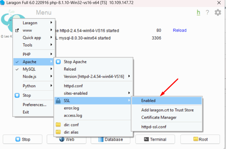 enable ssl laragon | Rumahweb Journal