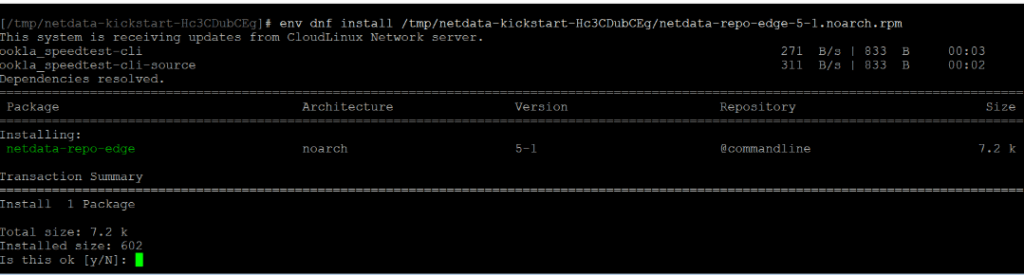 Jawab Iya untuk melanjutkan instalasi