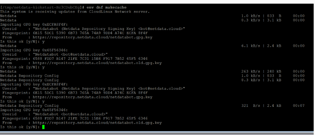 Install Netdata DI Linux tahap 3