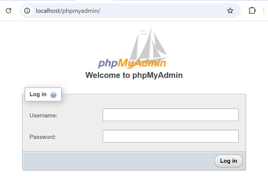akses phpmyadmin