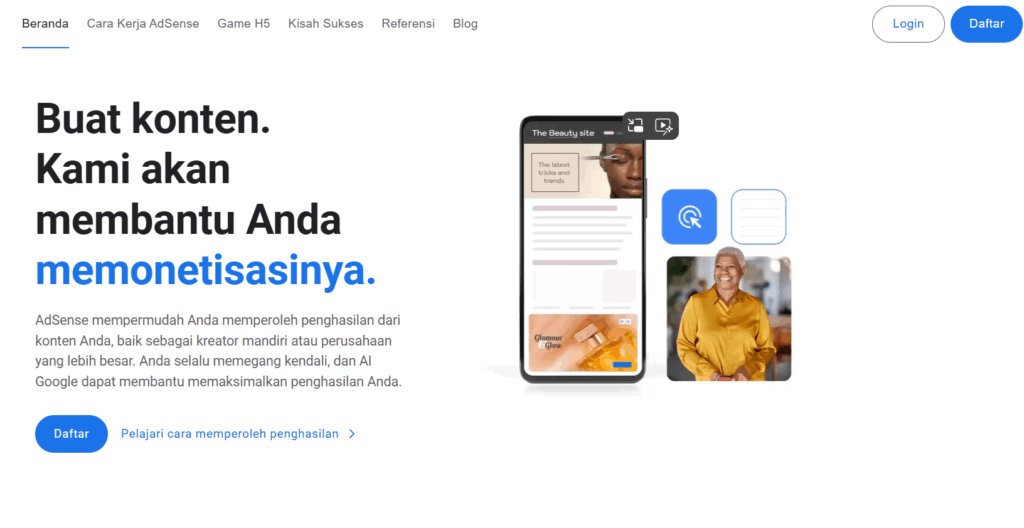 halaman google adsense