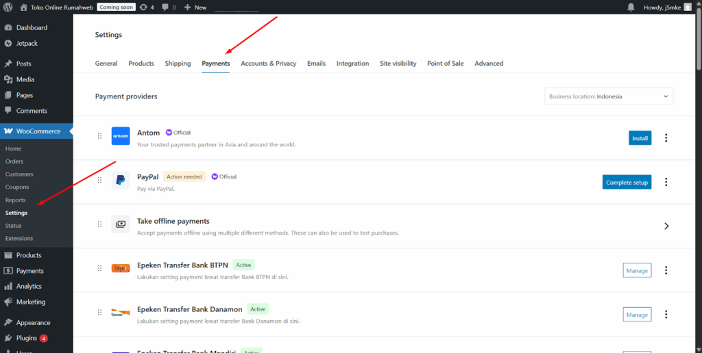 Centang Enable Midtrans Payment untuk mengaktifkan