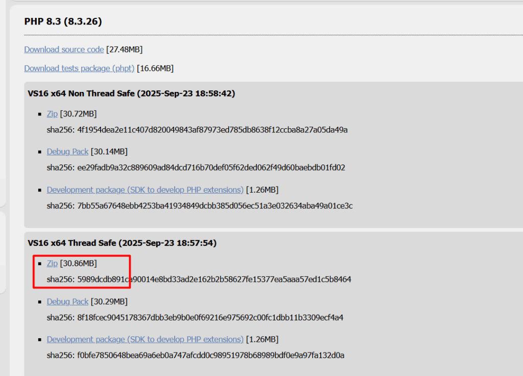 Download PHP untuk laragon