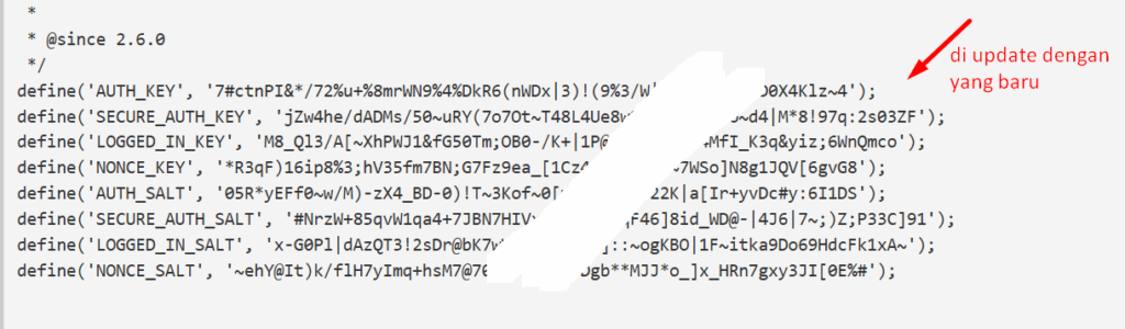 Edit file wp-config.php