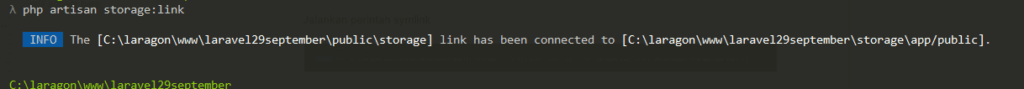 membuat storage link laravel - belajar laravel
