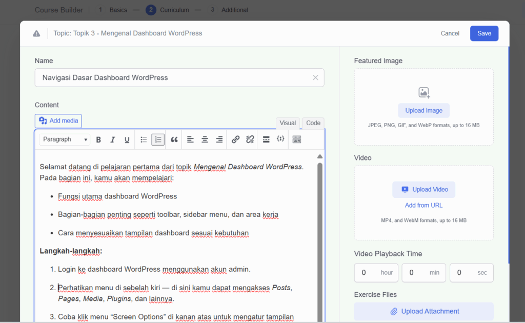 menuliskan materi utama dari pelajaran