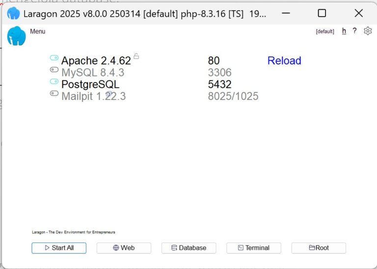 Cara Install PostgreSQL di Laragon – Rumahweb