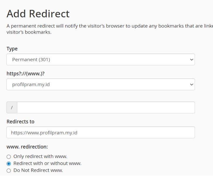 add redirect