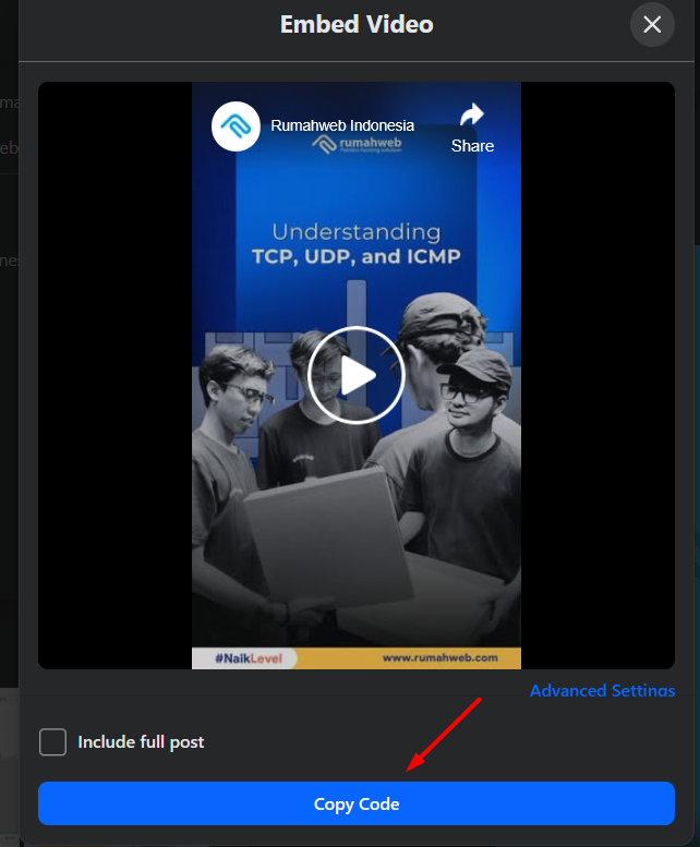 custom html video facebook 2