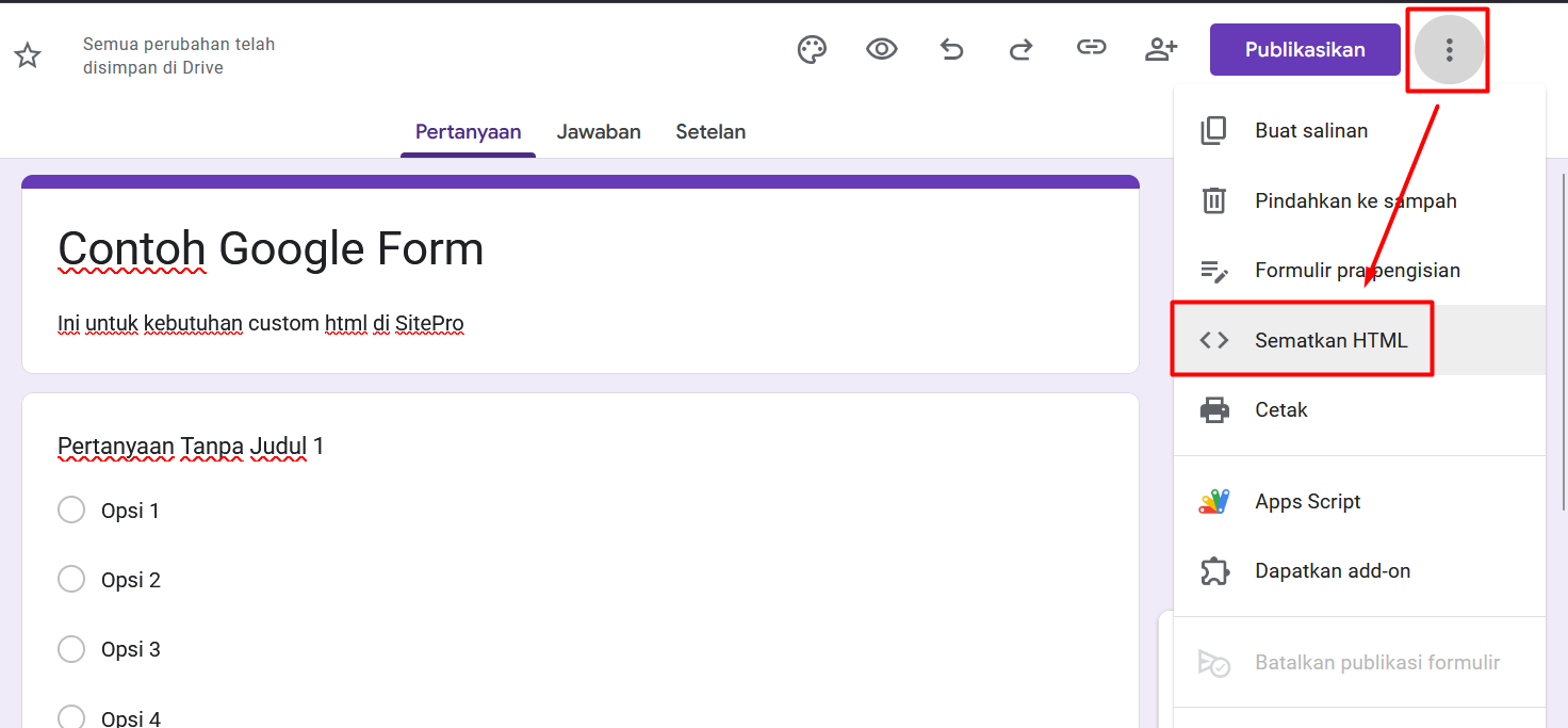 google form | Rumahweb Journal