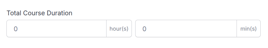 Total Course Duration