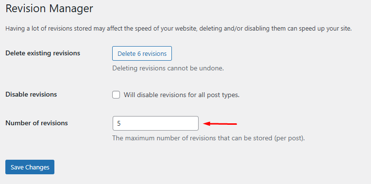 Number of revisions plugin
