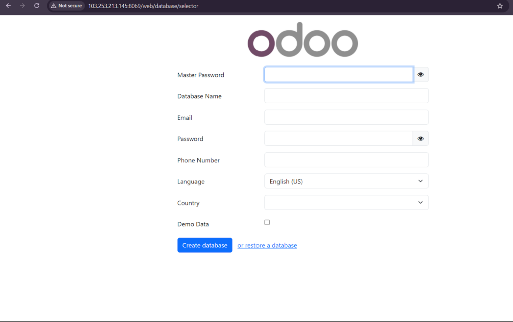 Akses Odoo di Browser