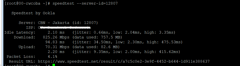Cara Test Kecepatan VPS melalui Speedtest CLI