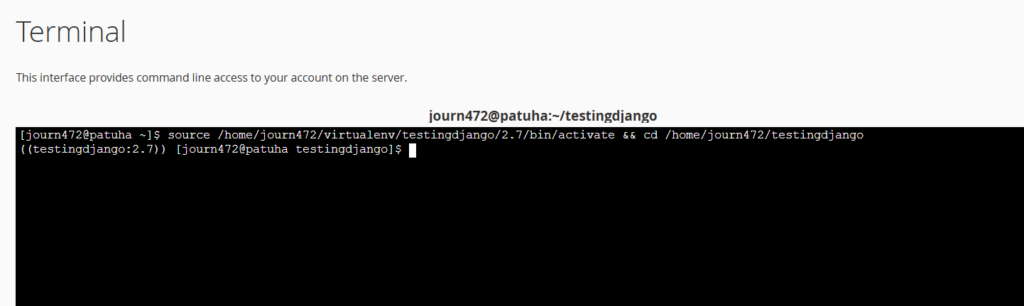 akses virtual environment python