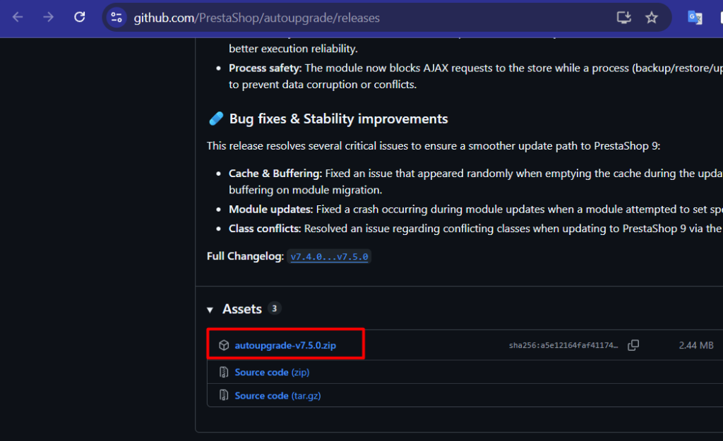 autoupgrade prestashop